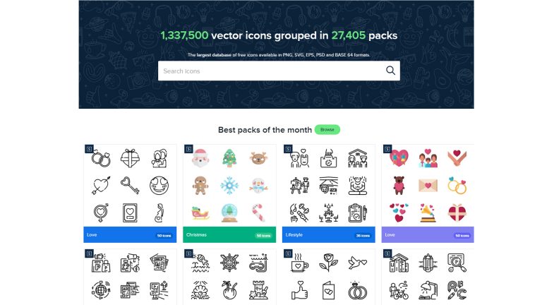 Flaticon Website Preview